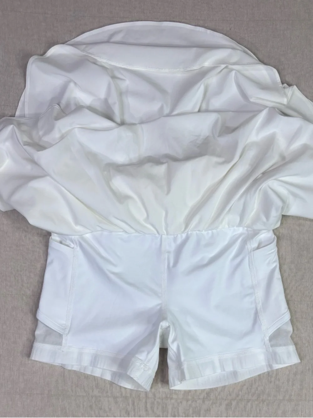 Lululemon White Tennis Skirt Skort Layered High Rise Size 6 Athletic